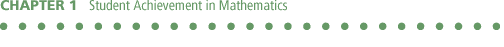 CHAPTER 1: Student Achievement in Mathematics