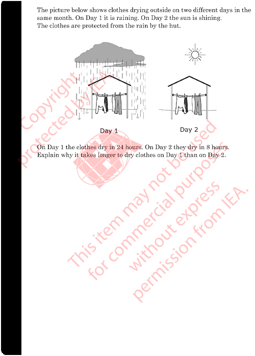 Evaporation of Water in Different Weather Conditions Item