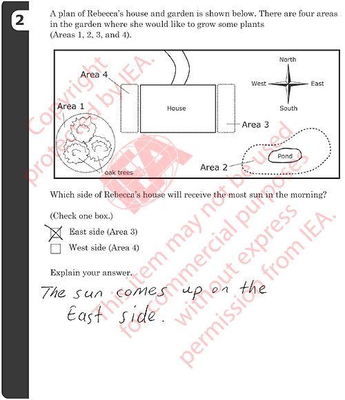 Garden Item 2 Sample Answer