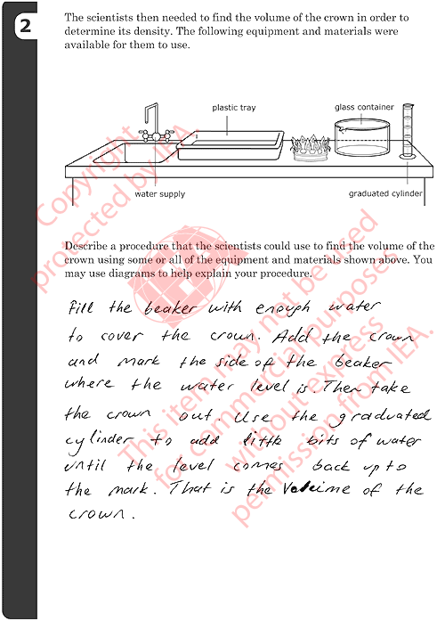 Metal Crown Item 2 Sample Answer